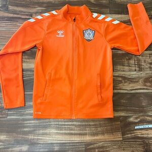 Hummel Orange And White FSCI Phoenix Long Sleeve Track Jacket Youth L (16)